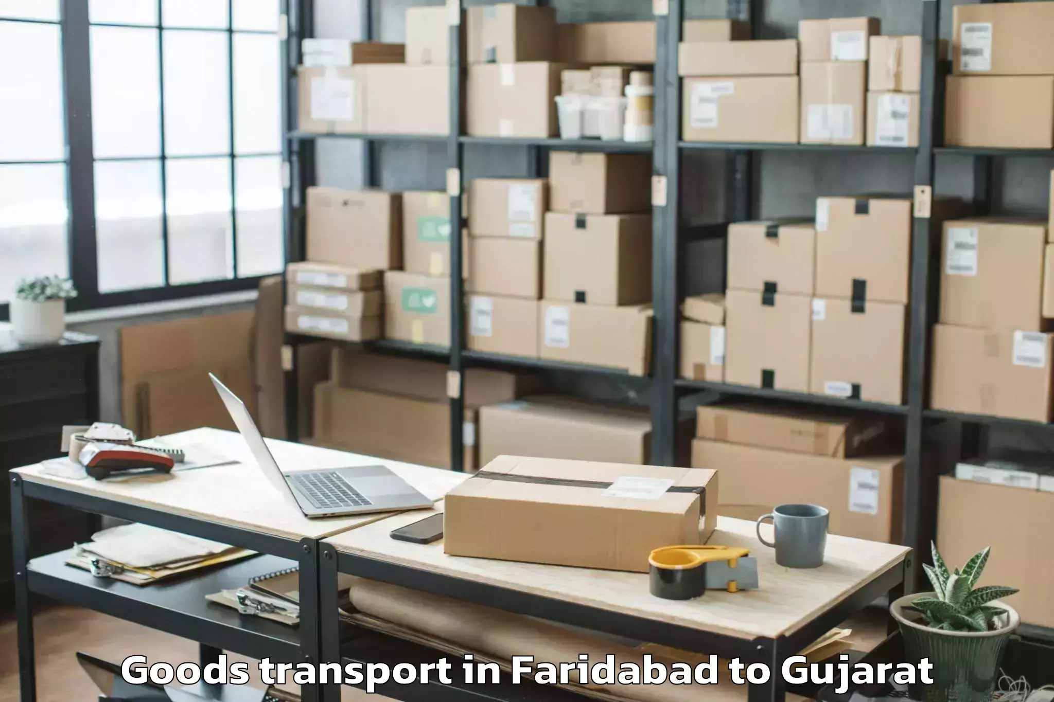 Book Your Faridabad to Karjan Goods Transport Today